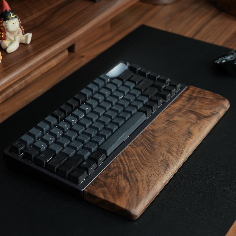 Wrist Rest Wood - Solid North American Black Walnut Keyboard