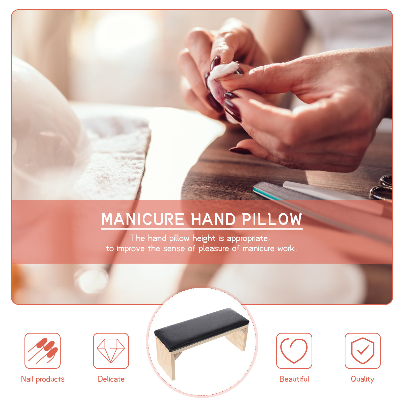 Wrist Rest Wood - 1Pcs Wooden Wrist Rest Pillow Nail