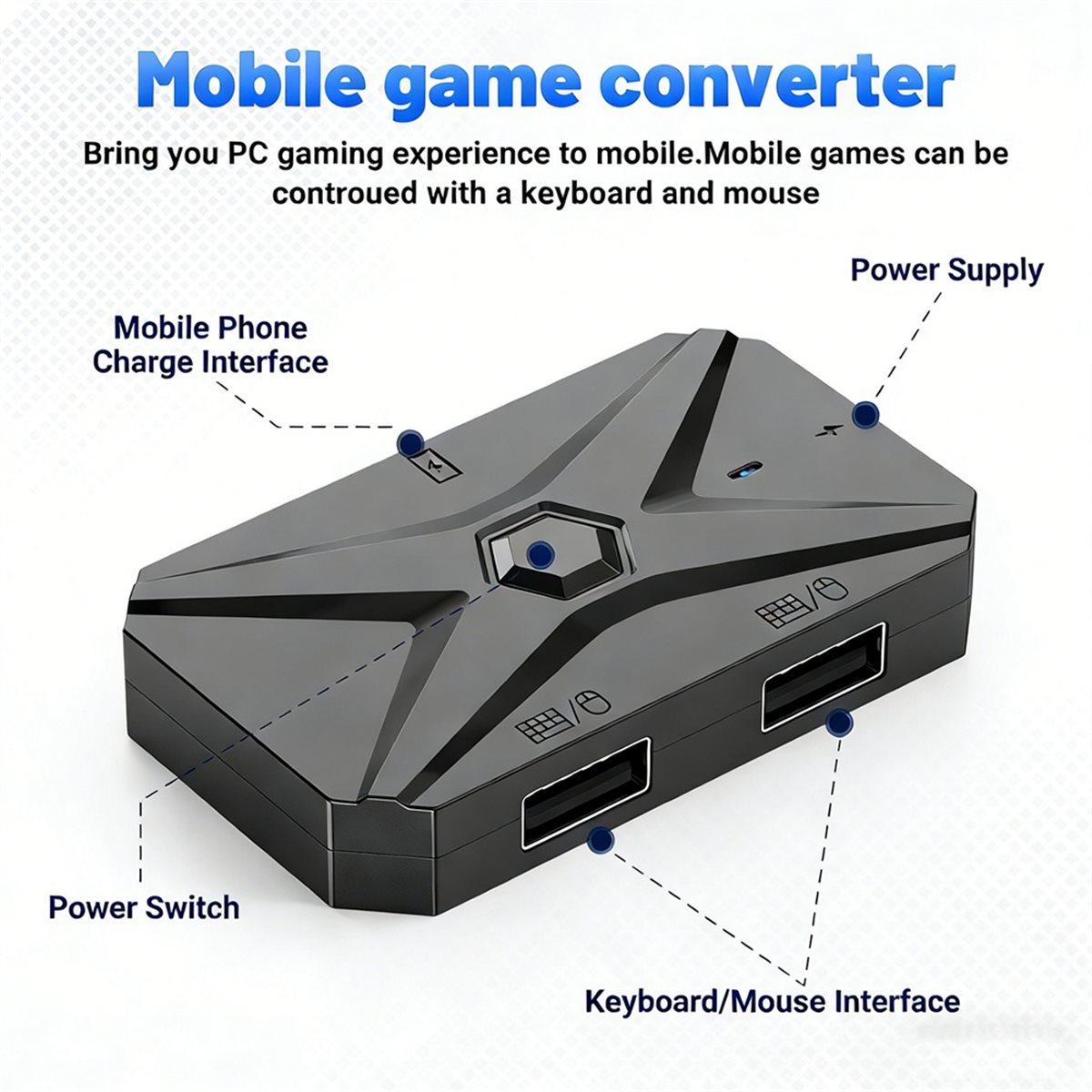 ABGN Mobile Games Converter Ki - Gaming Keyboard And Mouse Converter For Mobile recension och pris