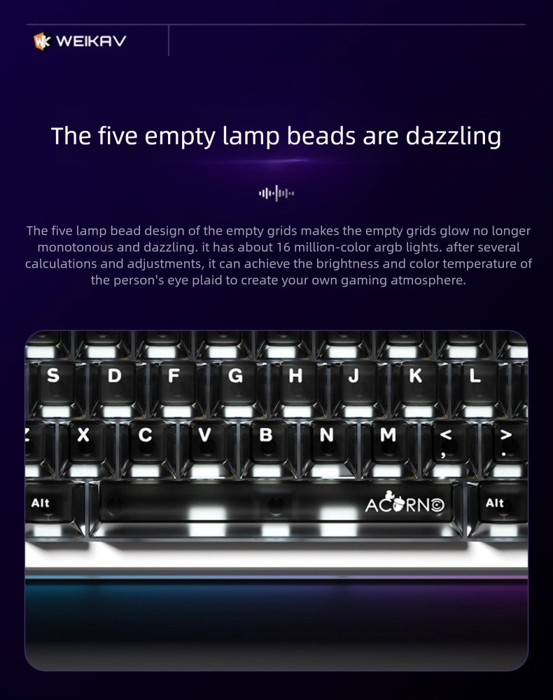 NEW WEIKAV Nut65 Aluminum Allo - Gaming Keyboard Mini Mechanical recension och pris