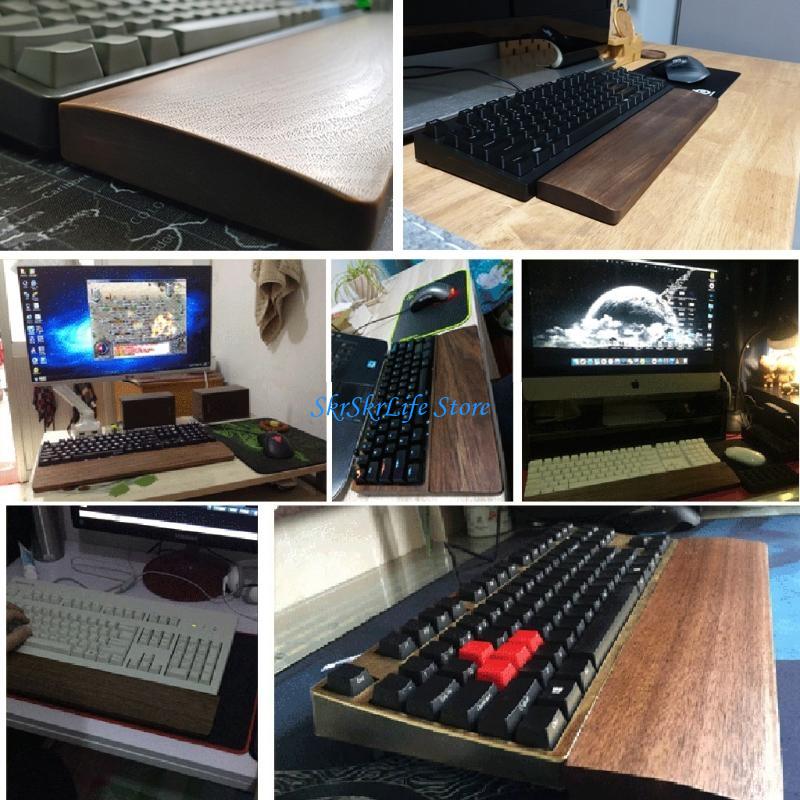 E65E Wooden Mechanical Keyboar - Wrist Rest Wood recension och pris