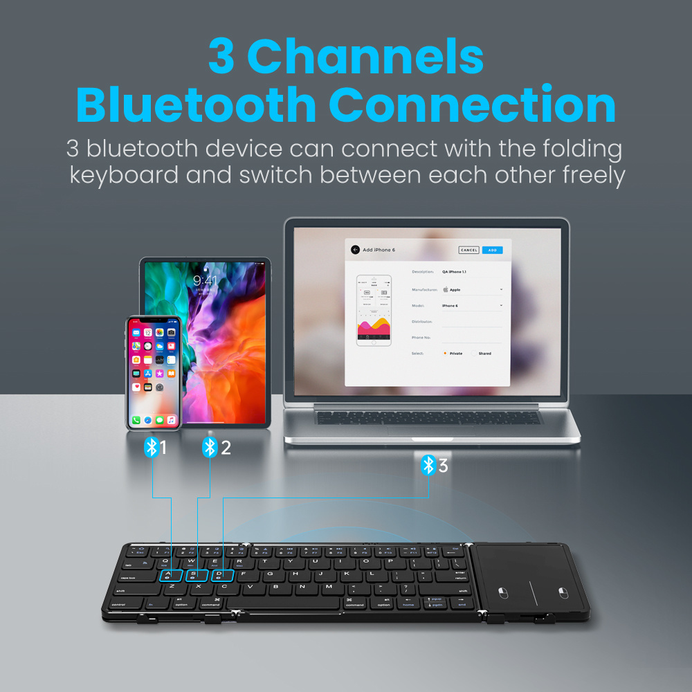 BOW Korea/Russia Wireless Fold - Gaming Keyboard Number Pad recension och pris