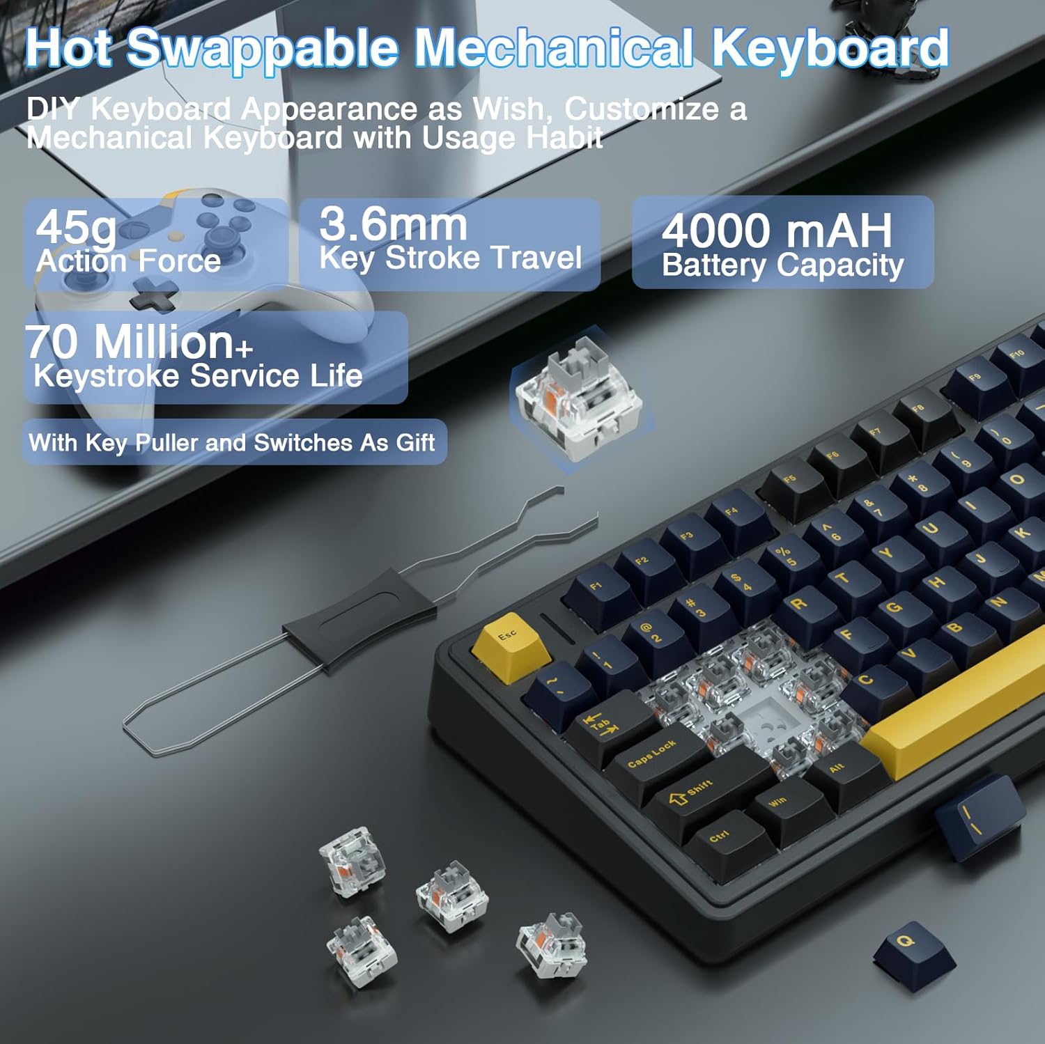 Aula F75 Mechanical Keyboard,  - Gaming Keyboard Number Pad recension och pris