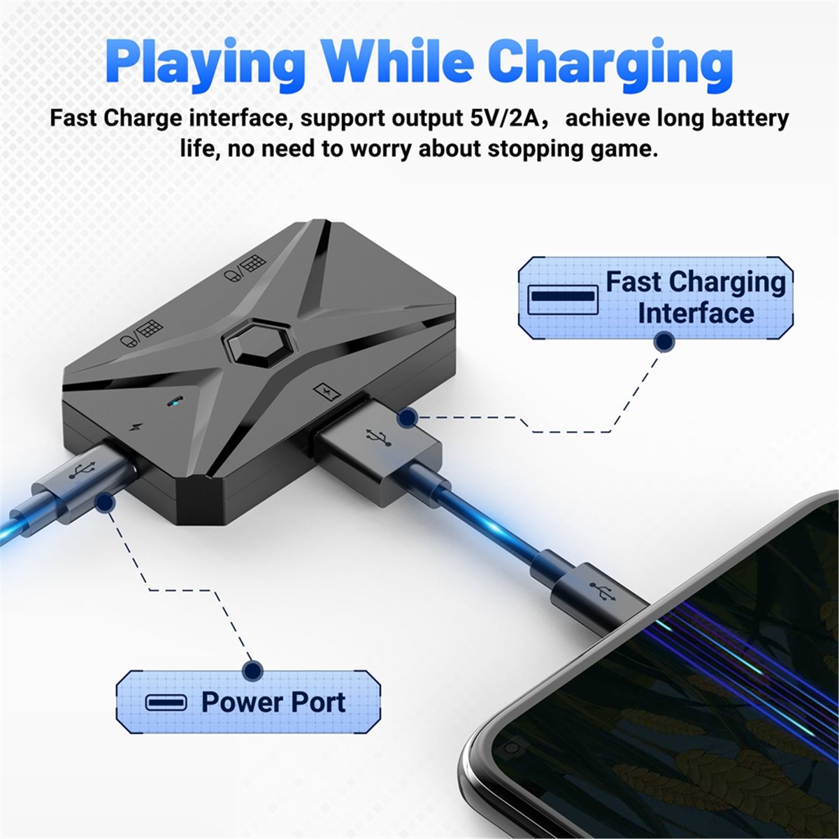 #48Y (Black)Mobile Games Conve - Gaming Keyboard And Mouse Converter For Mobile recension och pris