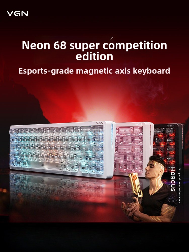 Custom Neon Aesthetic 68% Layo - Gaming Keyboard Thocky recension och pris