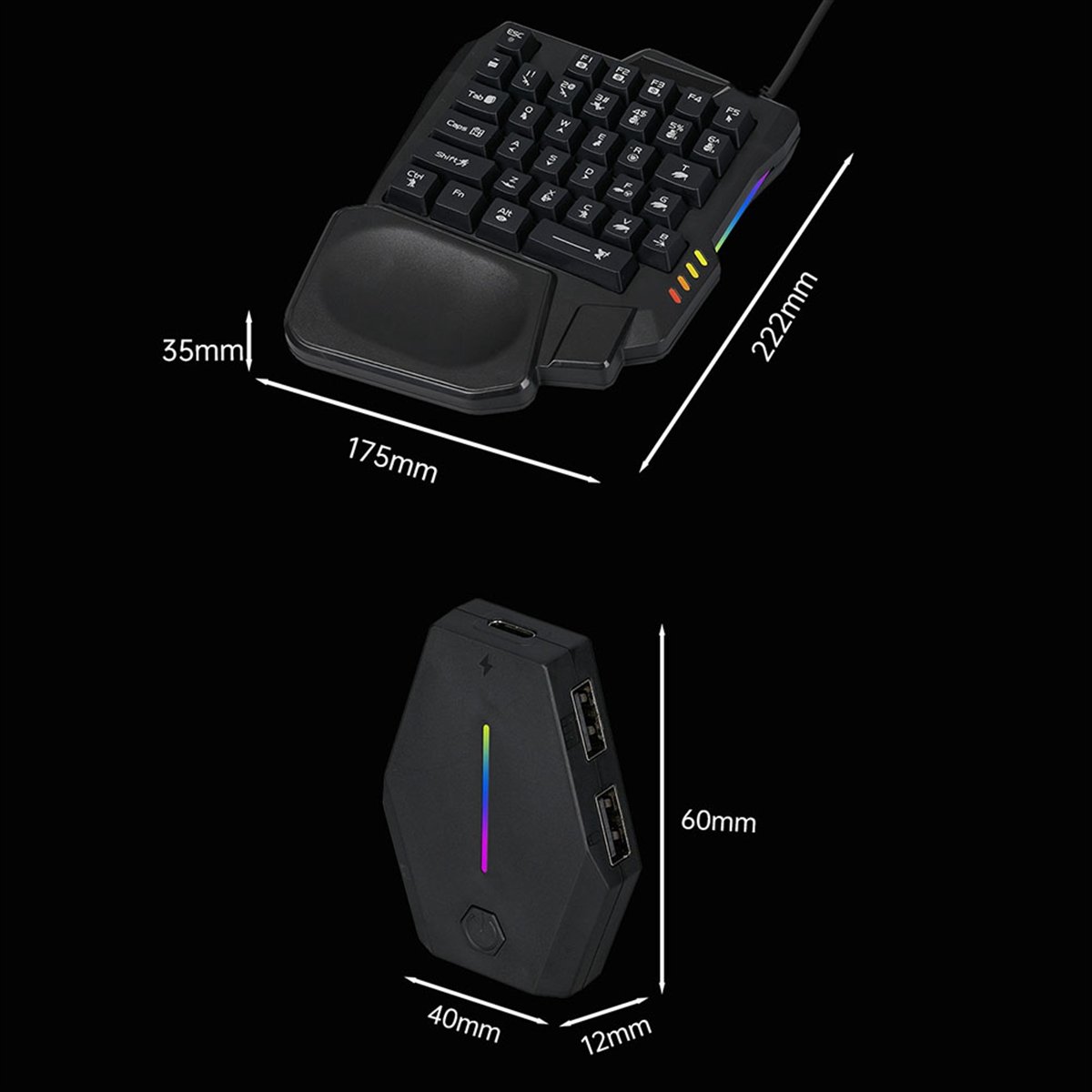 ★▲ 35Key Ergonomics RGB Gaming - Gaming Keyboard And Mouse Converter For Mobile recension och pris