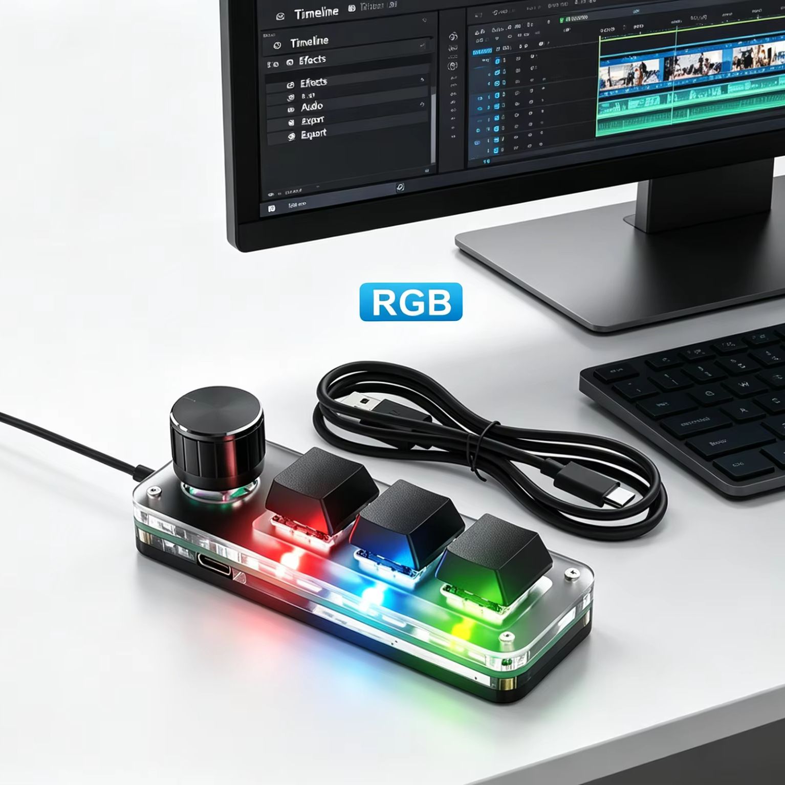 Programmable 3 Keys With Knob  - Gaming Keyboard Number Pad recension och pris