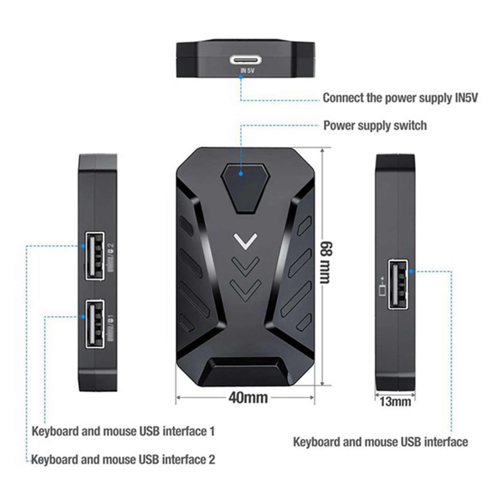 -A94Z Portable Mobile Gaming K - Gaming Keyboard And Mouse Converter For Mobile recension och pris